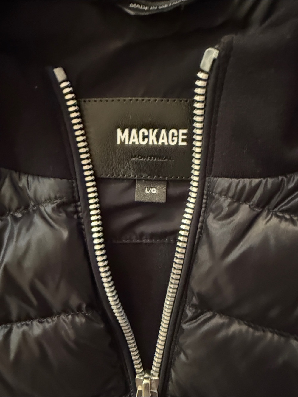 Mackage Black Quilted Drawstring Waist Puffer Jacket - Picture 4 of 5